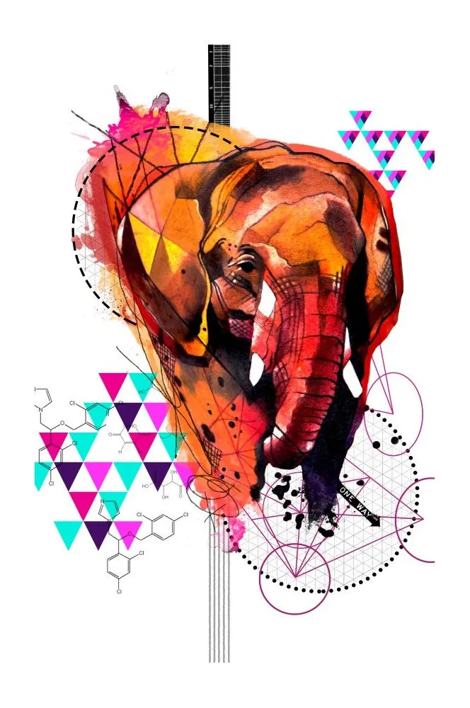 Ivana Tattoo Art Elephant Geometric Art